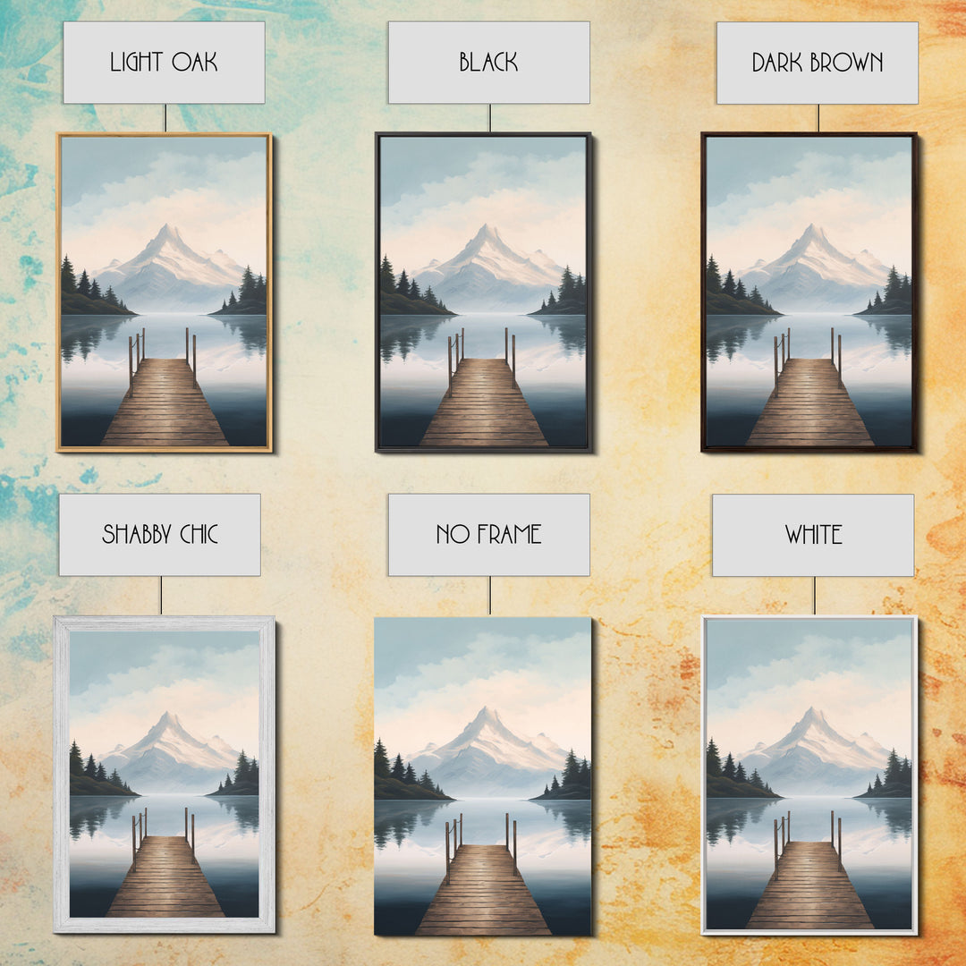 Mountain Print, Water Reflection, Lake Wall Art, Canvas Print, Wall Art, Vertical Art, New Homeowner Gift, Apartment Wall Decor, Room Decor
