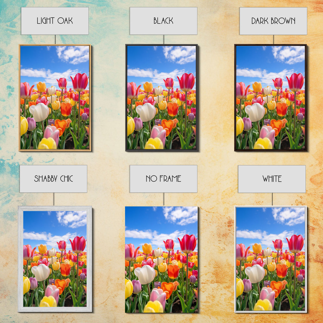 Flower Wall Art, Colorful Wall Art, Tulip Print, Canvas Print, Wall Art, Vertical Art, Friendship Gift, College Dorm Decor, Farmhouse Art