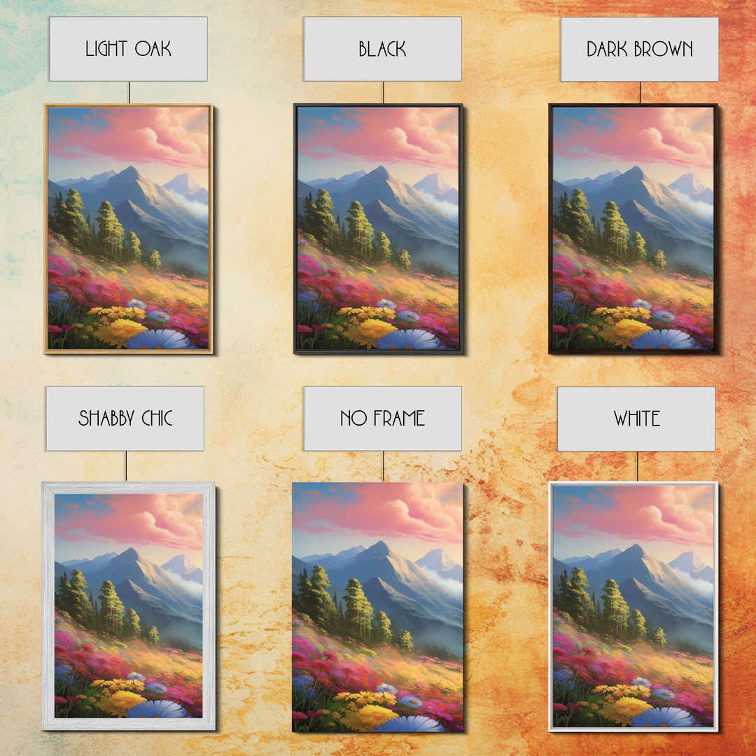 3 Piece Mountain Painting Set, Original Art, Framed Canvas Prints, Colorful Wall Art, Landscape Paintings, Living Room Decor, Wall Hanging