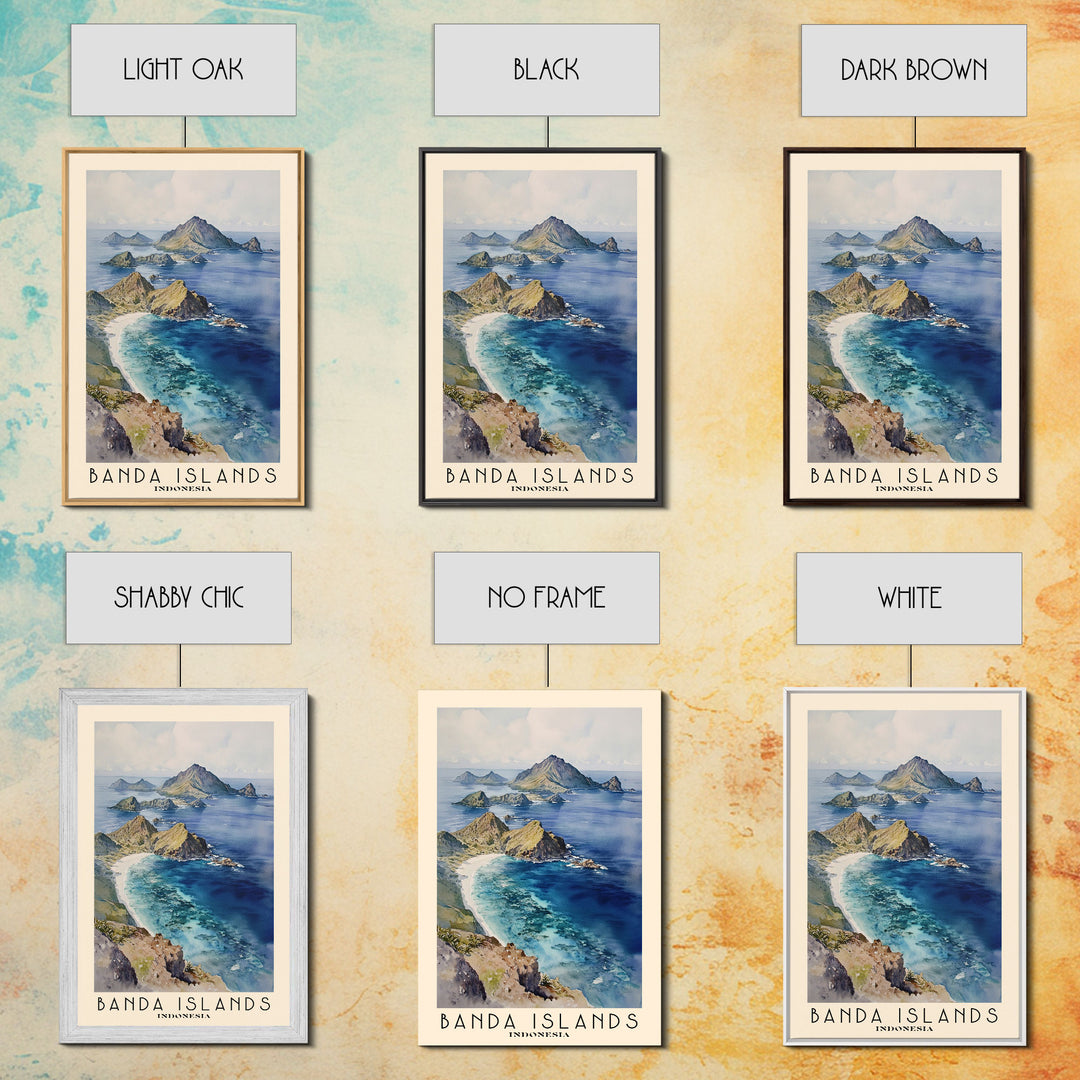 Banda Islands, Indonesia Watercolor Print, Vacation Gift, Indonesia Wall Art, Beach Painting, Beach Decor, Beach Or Lakehouse Art
