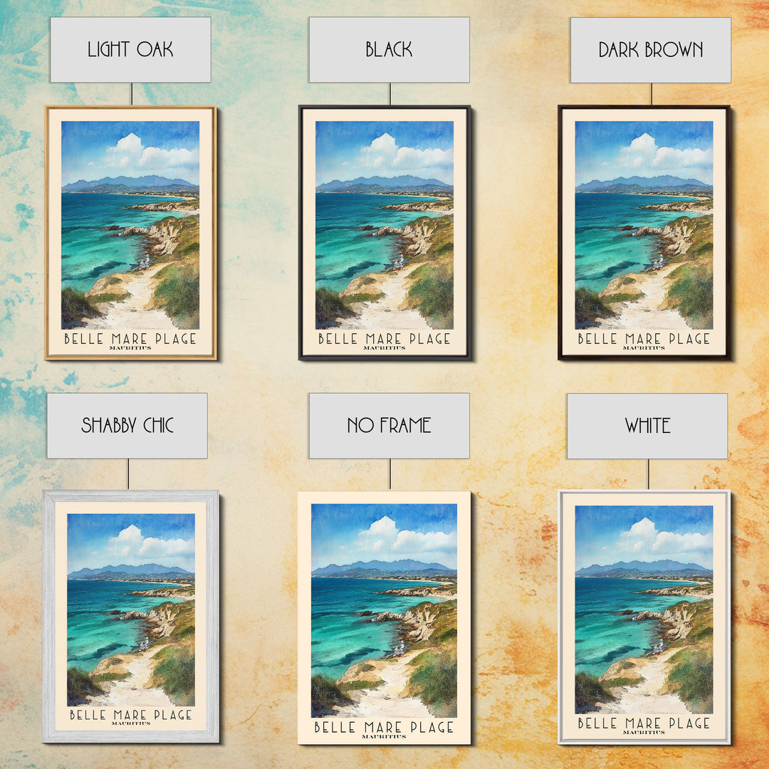 Belle Mare Plage, Mauritius Watercolor Print, Vacation Gift, Mauritius Wall Art, Beach Painting, Beach Decor, Beach Or Lakehouse Art