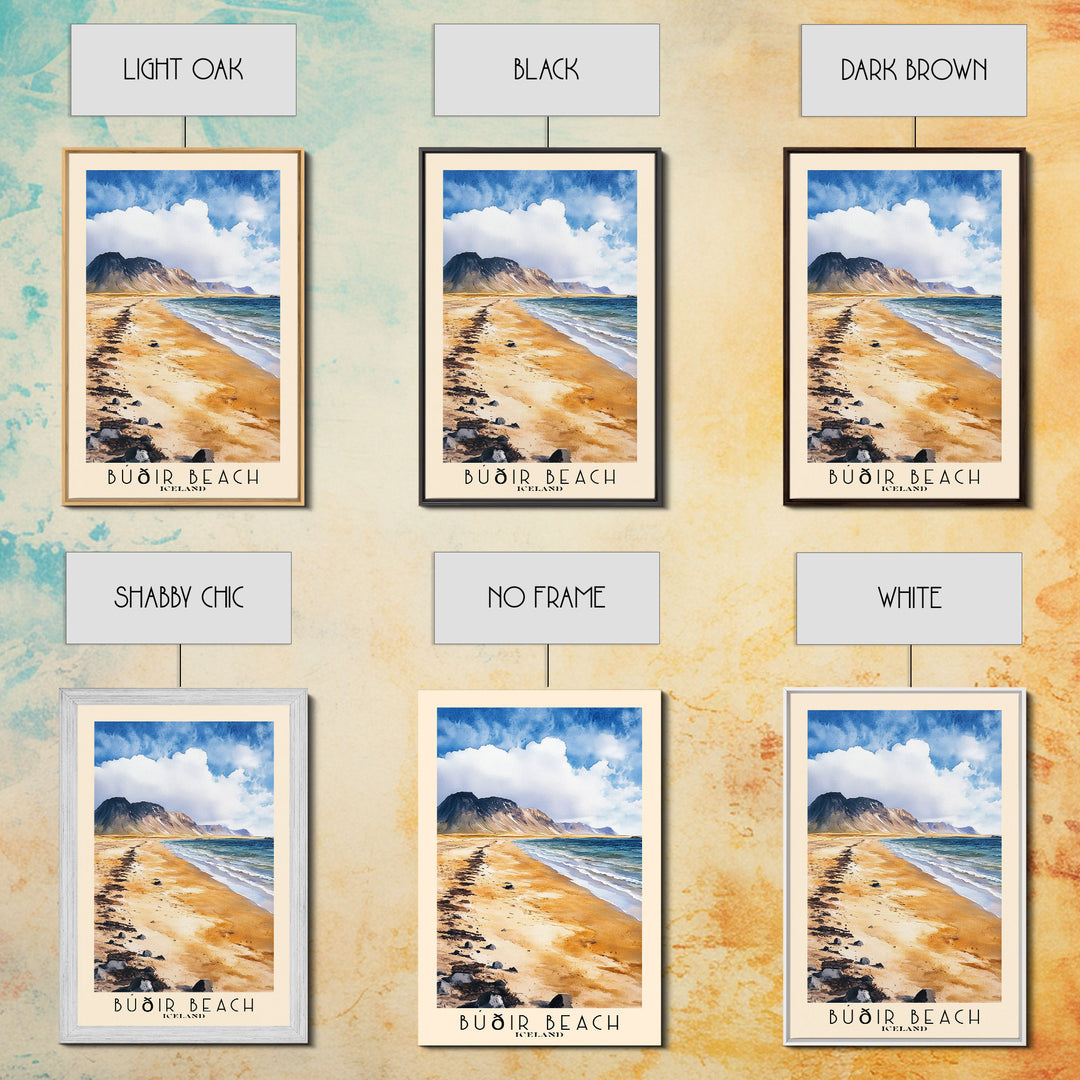 Búðir Beach, Iceland Watercolor Beach Print, Vacation Gift, Iceland Wall Art, Beach Painting, Beach Decor, Beach Painting