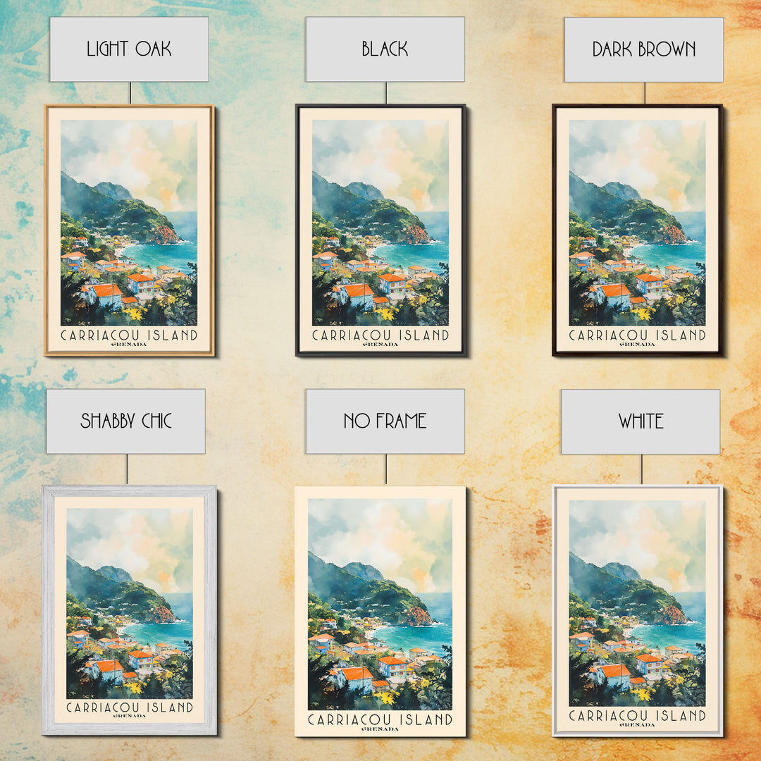 Carriacou Island, Grenada Watercolor Beach Print, Vacation Gift, Grenada Wall Art, Beach Painting, Beach Decor, Beach Painting