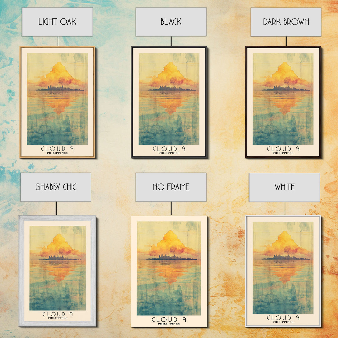 Cloud 9, Philippines Watercolor Print, Vacation Gift, Philippines Wall Art, Beach Painting, Beach Decor, Beach Or Lakehouse Art