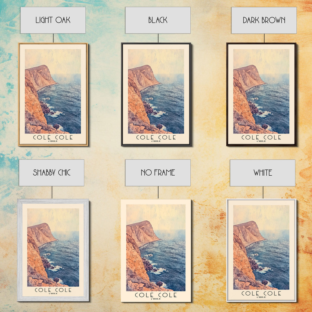 Cole Cole, Chile Watercolor Beach Print, Vacation Gift, Chile Wall Art, Beach Painting, Beach Decor, Beach Painting