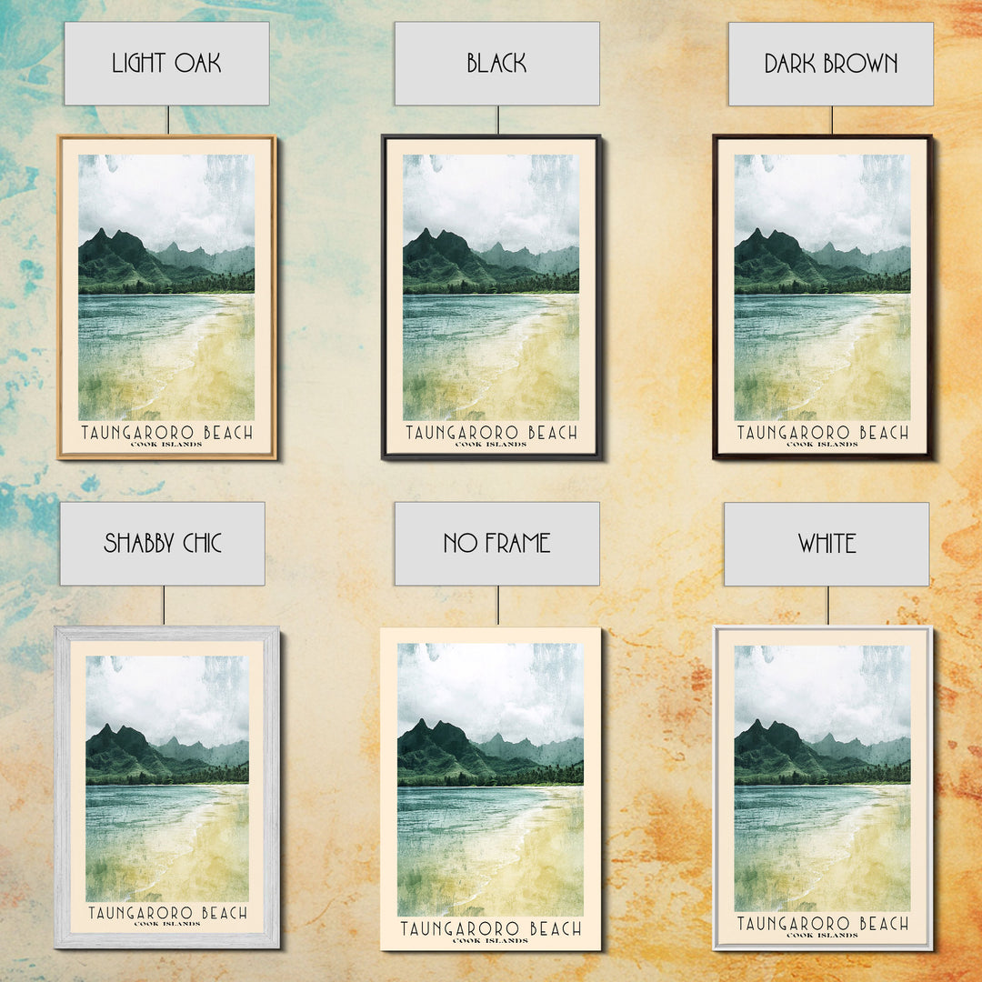 Taungaroro Beach, Cook Islands Watercolor Print, Vacation Gift, Cook Islands Wall Art, Beach Painting, Beach Decor, Beach Or Lakehouse Art