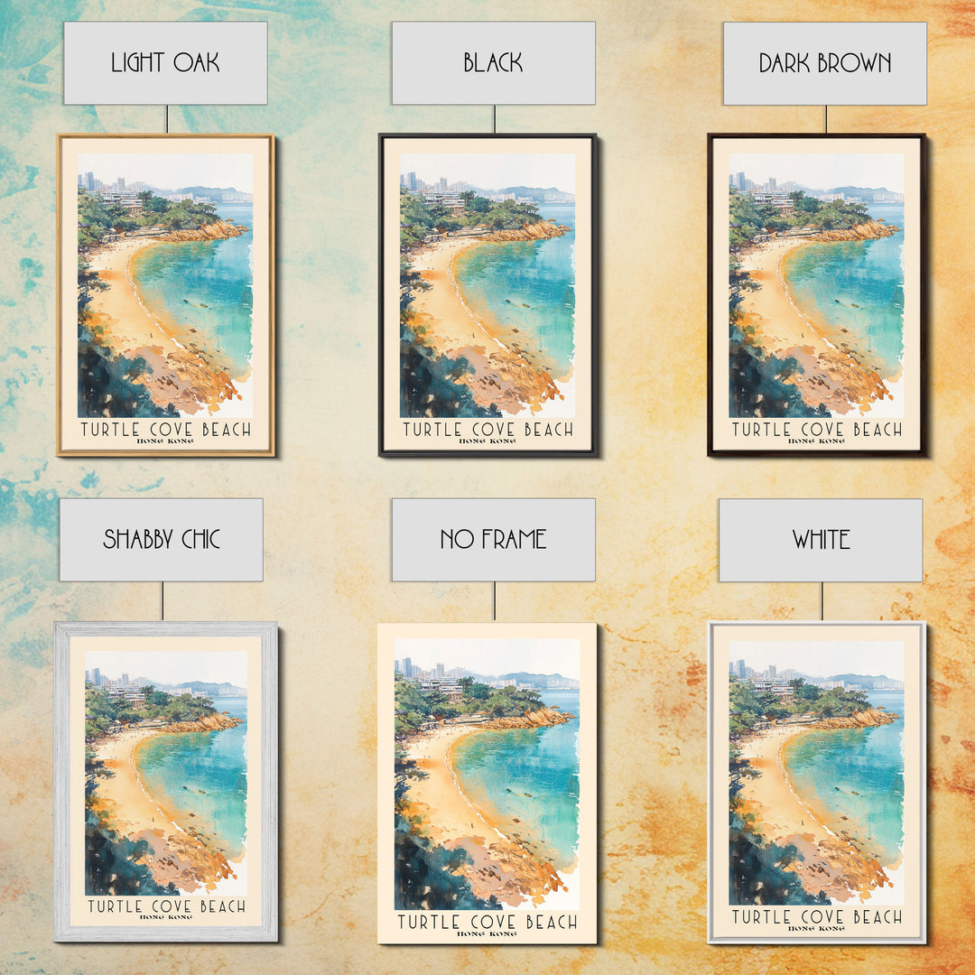 Turtle Cove Beach, Hong Kong Watercolor Print, Vacation Gift, Hong Kong Wall Art, Beach Painting, Beach Decor, Beach Or Lakehouse Art