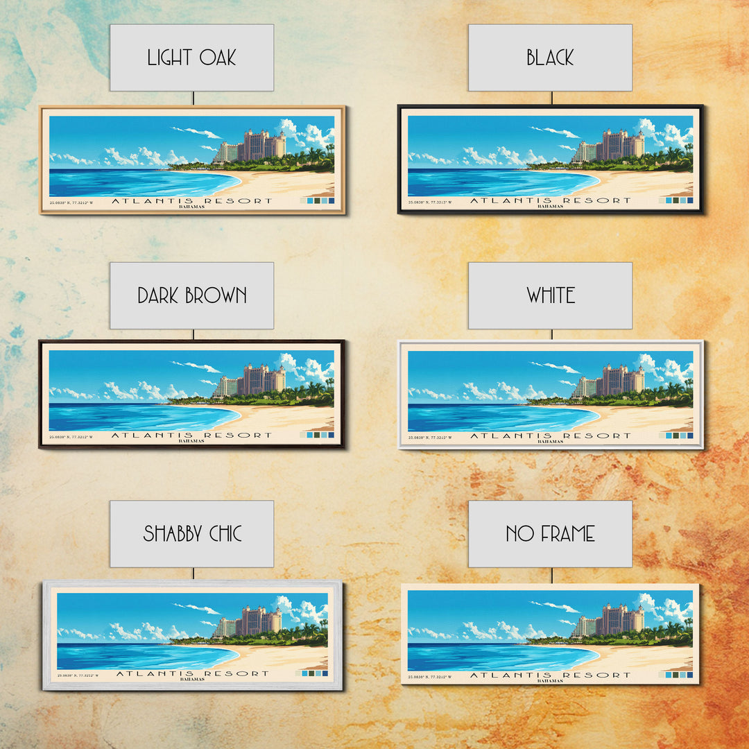 Atlantis Resort, Bahamas Panoramic Print, Vacation Gift, Bahamas Wall Art, Vacation Wall Art, Vacatation Memories, Beach Decor, Beach Or Lakehouse Art