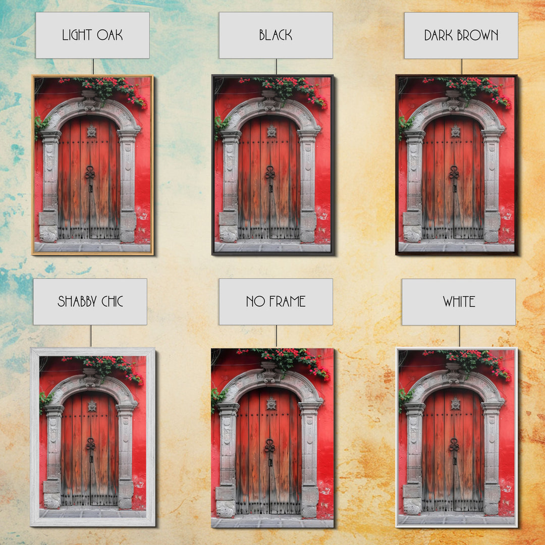 Hacienda Architecture Framed Canvas Print, Mexican Wall Art, Art of Mexico, Original Artwork, Wood Framed Ready To Hang