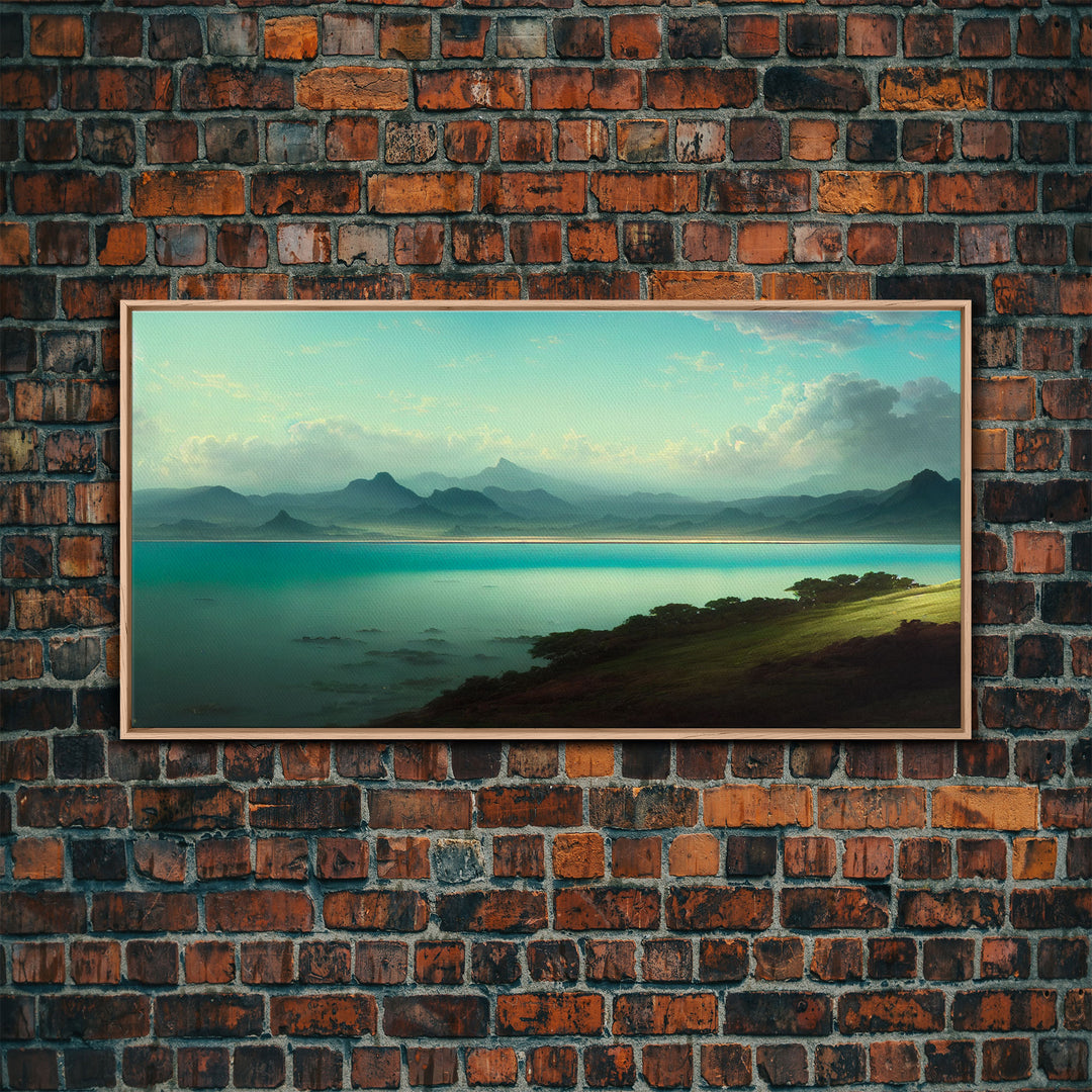 Sublime Scotland Lake, Unique Office Mancave Art, Wall Decor, Ready To Hang Framed Canvas Print, Oversize Wall Art