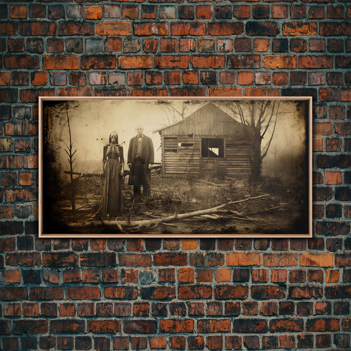 The Apparition, Vintage Photo Prints, Spooky Halloween Decor, Haunted Ghost Family Tintype Portrait Art, Weird and Unusual Photo Print