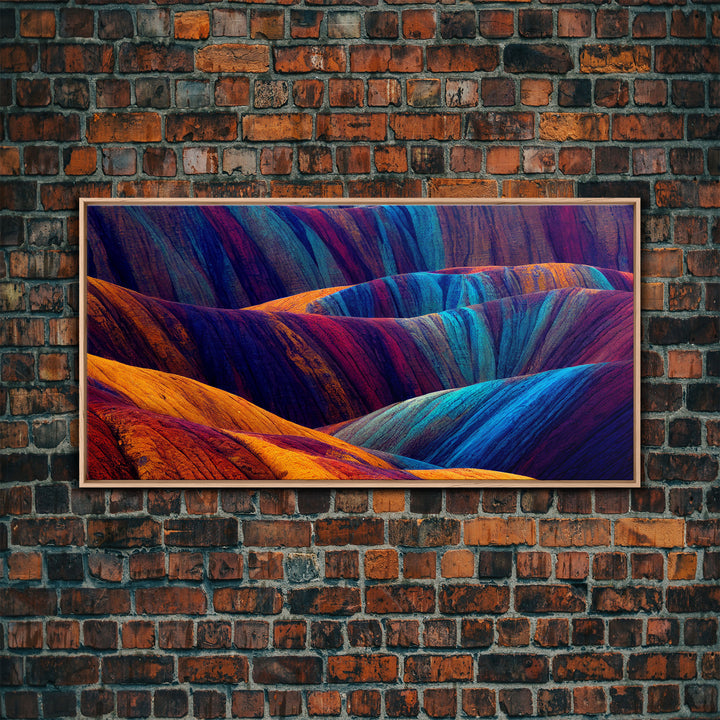Beautiful Geological art, Geology, Colorful stone formations, ready to hang canvas print wall art, framed canvas wall art, mancave wall art