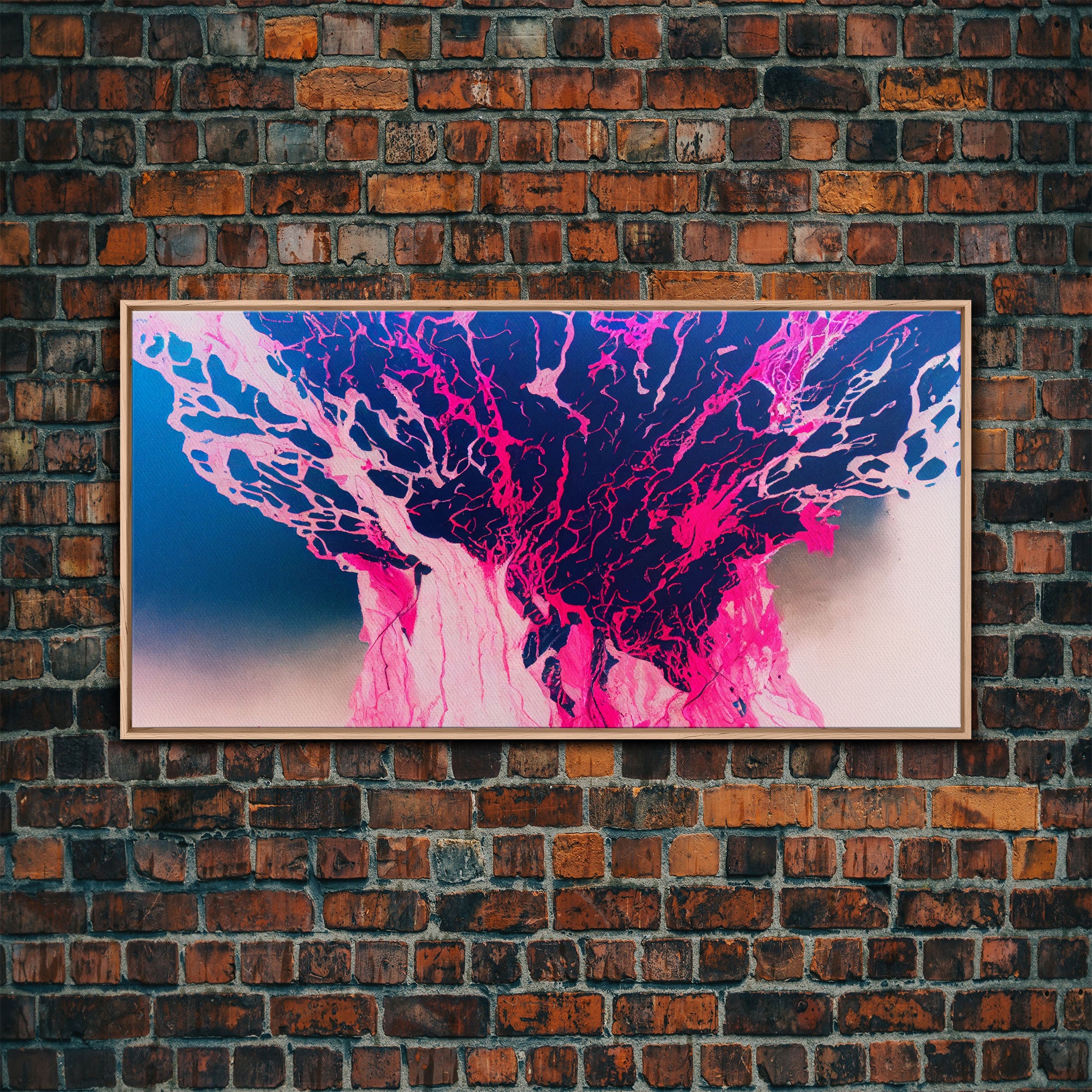 Neon Pink Explosion, Trippy Psychedelic Art, Ready To Hang Canvas Prin ...
