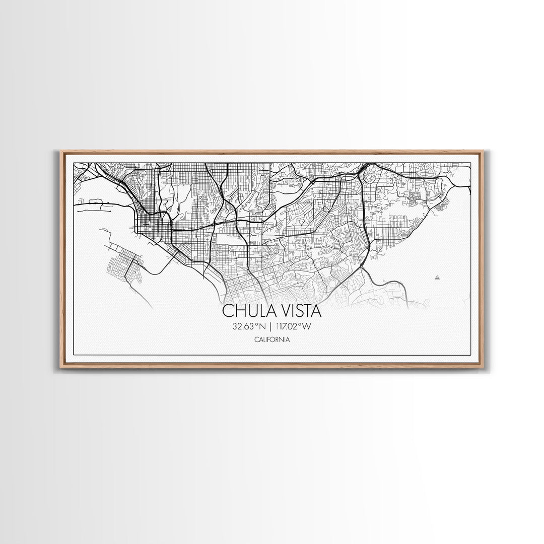 Chula Vista Street Map, California Map, Map Print, Modern Art, Wall Art, Canvas Art, Laundry Room Décor, Homeschool Wall Art, Over Bed Art