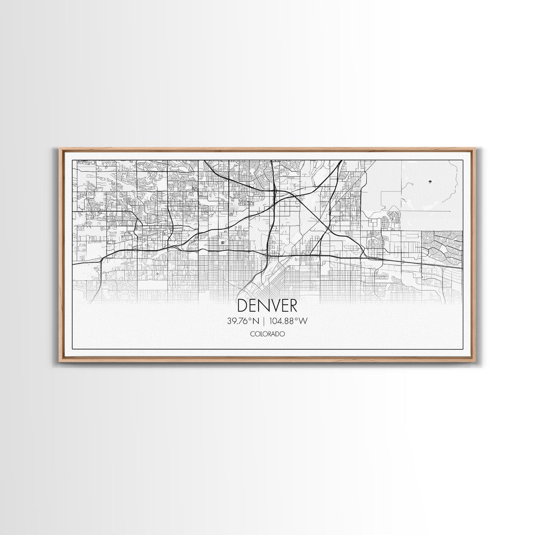 Denver Street Map, Colorado Map, Map Print, Minimalist Art, Wall Art, Canvas Art, Wall Décor Over The Couch, Housewarming Gift, Preppy Décor