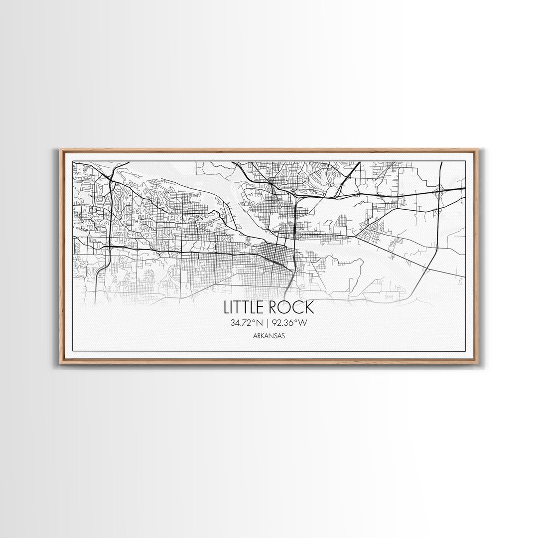Little Rock City Map, Arkansas Map, Map Art, Modern Art, Wall Art, Canvas Art, Mother In Law Gift, Cabin Wall Décor, Farmhouse Wall Art