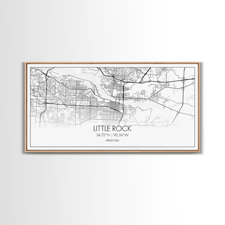 Little Rock City Map, Arkansas Map, Map Art, Modern Art, Wall Art, Canvas Art, Mother In Law Gift, Cabin Wall Décor, Farmhouse Wall Art