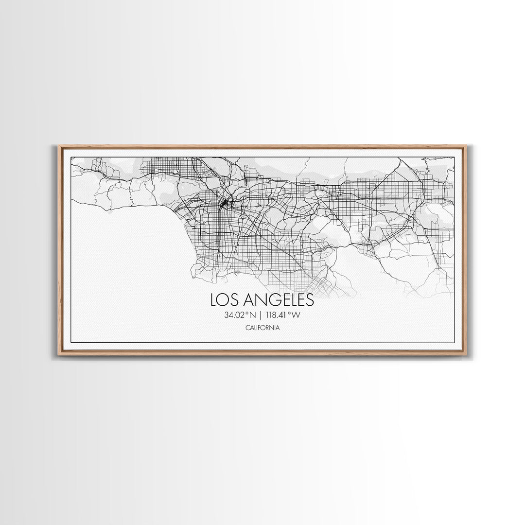 Los Angeles City Map, California Map, Map Art, Modern Art, Wall Art, Canvas Art, Tiny House Décor, Rustic Wall Art, Wanderlust Gift, Prints