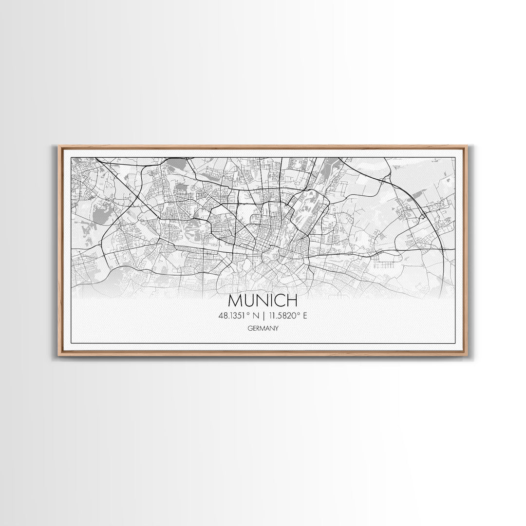 Munich City Map, Germany Map, Map Art, Minimalist Wall Art, Wall Art, Canvas Art, Gift For Men, European Wall Art, Family Wall Art, Prints