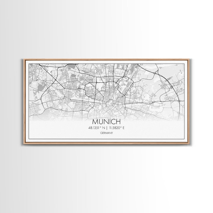 Munich City Map, Germany Map, Map Art, Minimalist Wall Art, Wall Art, Canvas Art, Gift For Men, European Wall Art, Family Wall Art, Prints
