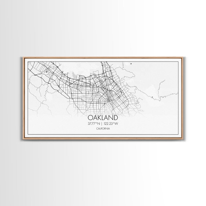 Oakland City Map, California Art, Map Print, Minimalist Wall Art, Wall Art, Canvas Art, Teen Room Art, Dorm Room Art, Graduation Gift