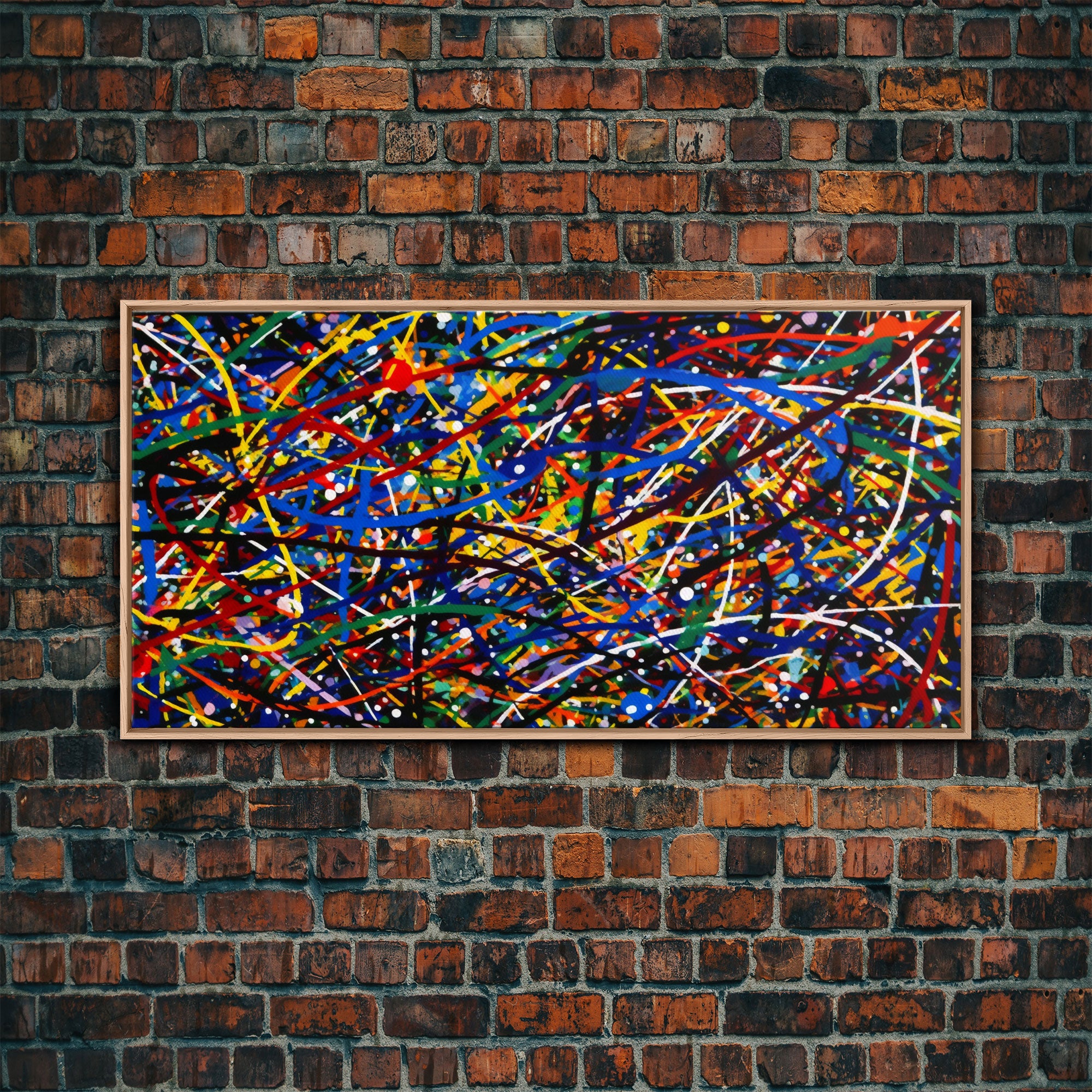 original abstract painting, Jackson Pollock style painting