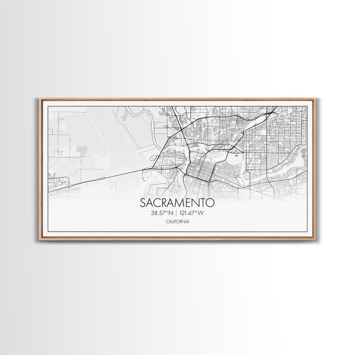 Sacramento City Map, California Art, Map Print, Minimalist Wall Art, Wall Art, Canvas Art, Large Wall Art, Room Décor, Office Prints