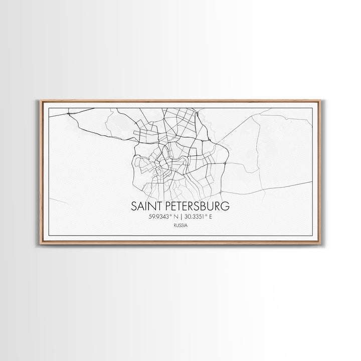 Saint Petersburgh City Map, Russia Art, Map Print, Minimalist Wall Art, Wall Art, Canvas Art, European Wall Art, Home Décor Prints, Office