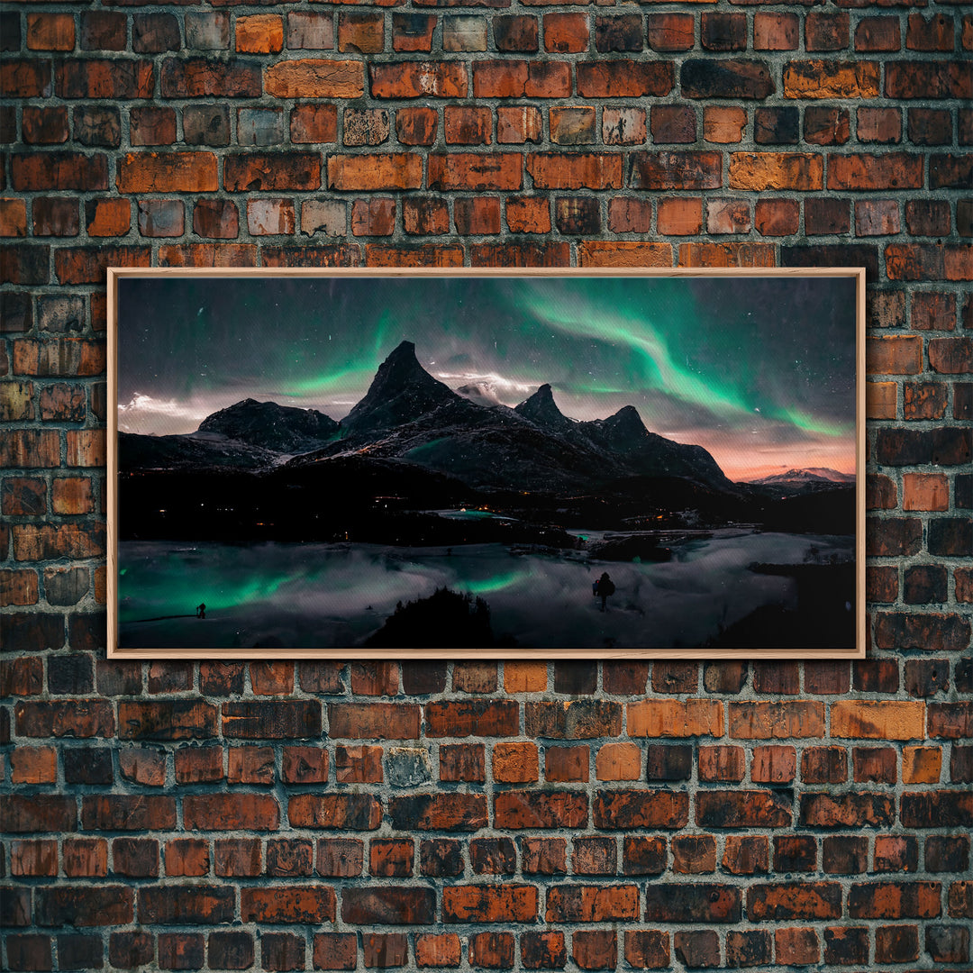 Northern Lights Fine Art Canvas Print, Aurora Wall Art , Landscape Print, Aurora Painting, Aurora Borealis Poster
