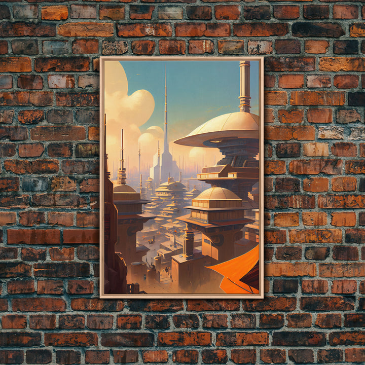 Canvas Print: Futuristic Cityscape - Modern Wall Art Decor, Vivid Colors, Ready to Hang