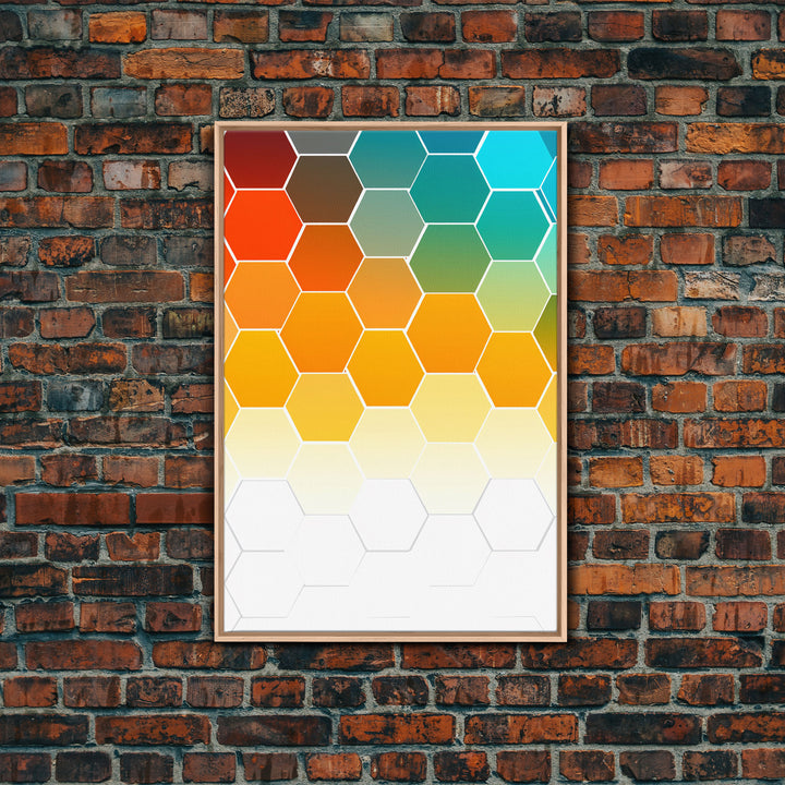 Mid Century Art Print, Framed Modern Art, Geometric Art, Mid Century Modern Wall Art, Colorful Art, MCM Style Canvas Art