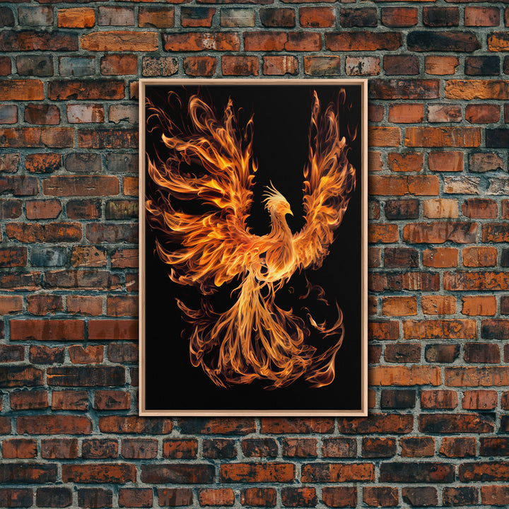 Canvas Print Of "The Phoenix" - Rebirth Art - Framed Canvas Art - Framed Wall Art - Incredibly Beautiful Phoenix Decor