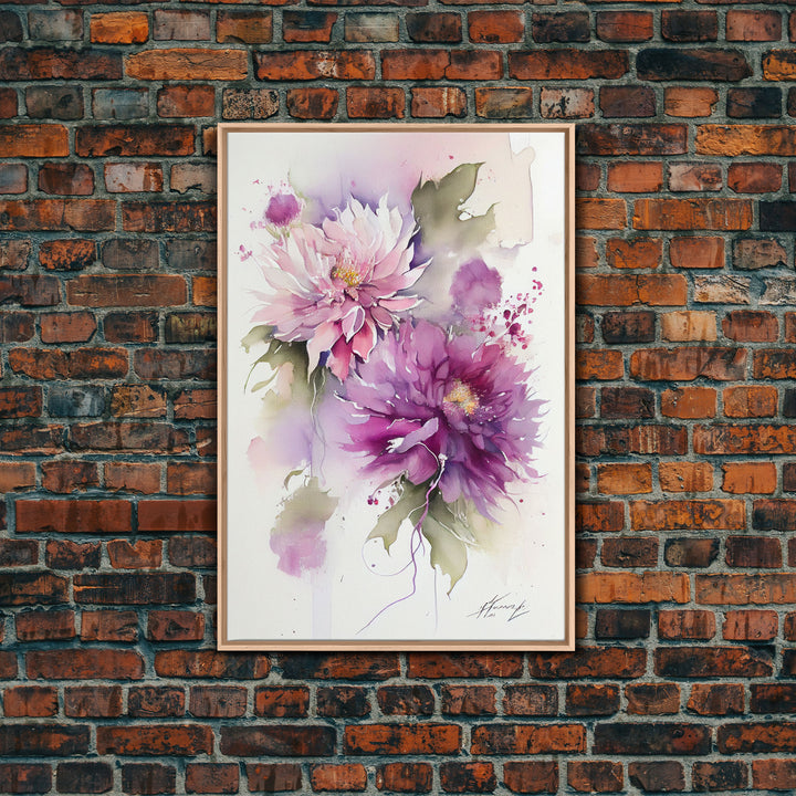 Vintage Style Framed Canvas Art, Vintage Floral Print, Vintage White Roses Painting, Still Life Botanical Farmhouse print, Flower Art