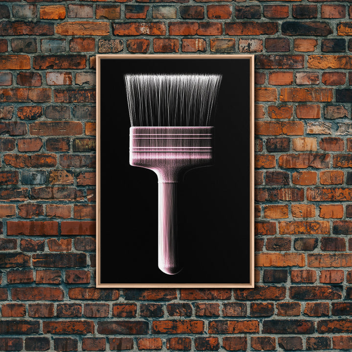 Paint Brush Wall Decor, Brush Art, Craft Room Wall Art, Minimalist Print, Wall Decor, Canvas Print, Wall Art, Framed Canvas