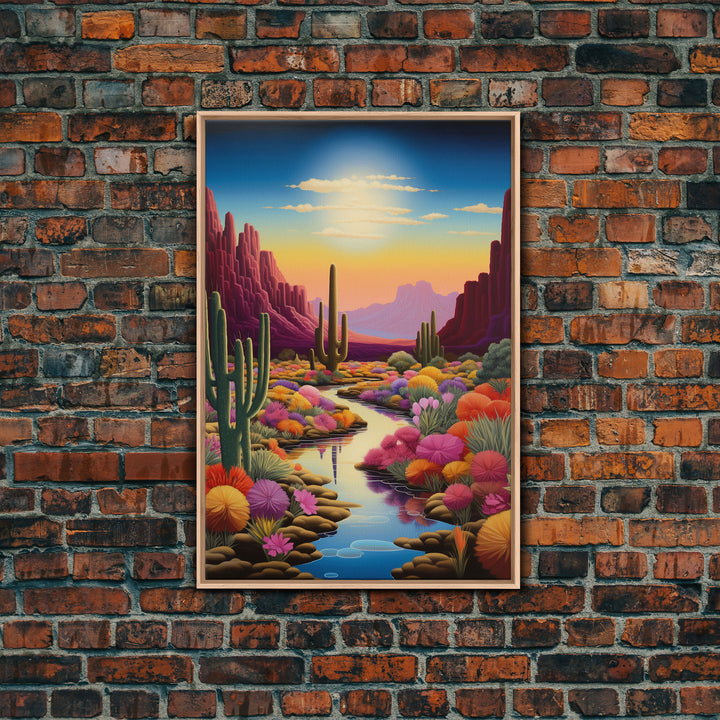 Desert Wall Art, Cactus Art, Nature Print, Canvas Print, Wall Art, Vertical Art, First Home Gift, Wall Art Prints, Living Room Prints