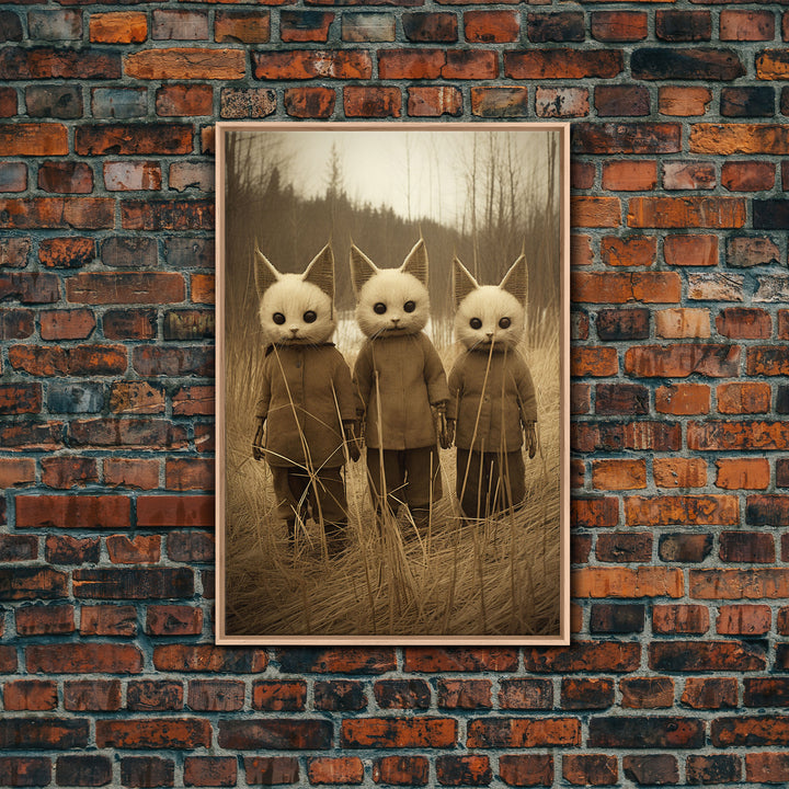 Horror Home Decor, Creepy Wall Decor, Dark Art Print, Black And White, Canvas Print, Wall Art, Vertical Print, Home Decor, Wall Decor