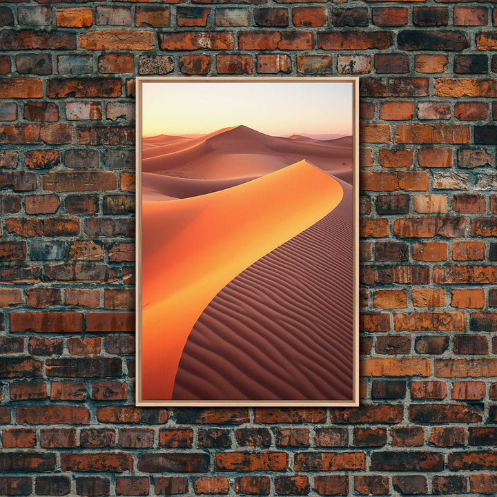 Desert Ladscape, Sand Dunes Art Print, Desert Art, Canvas Print, Wall Art, Vertical Art, Office Wall Decor, Landscape Print, Family Room Art
