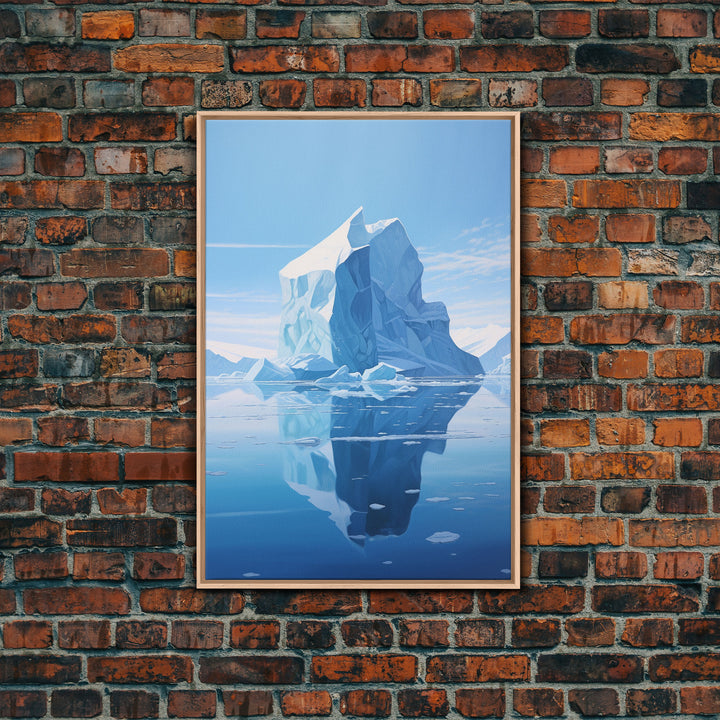 Seascape Wall Print, Iceberg Wall Art, Iceland Wall Art, Canvas Print, Wall Art, Vertical Art, Living Room Wall Art, Gift Ideas, Room Decor