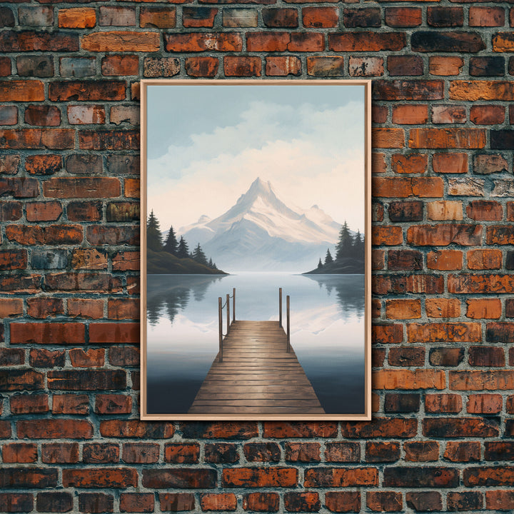 Mountain Print, Water Reflection, Lake Wall Art, Canvas Print, Wall Art, Vertical Art, New Homeowner Gift, Apartment Wall Decor, Room Decor