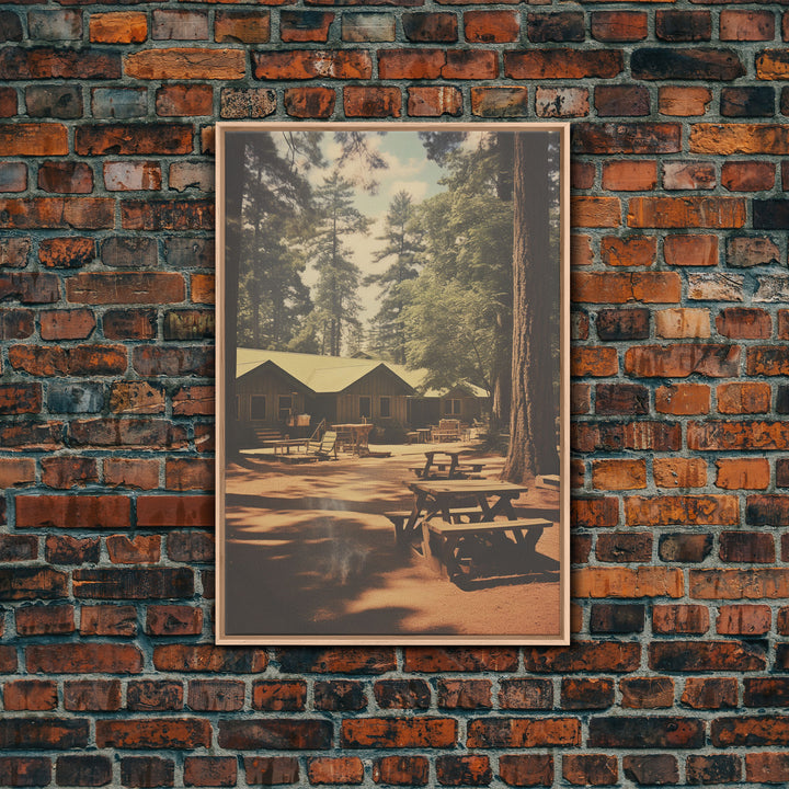 Camp Decor, Outdoor Wall Art, Cabin Wall Art, Canvas Print, Wall Hanging, Portrait Art, Teacher Gift, Apartment Wall Decor, Ranch Wall Art