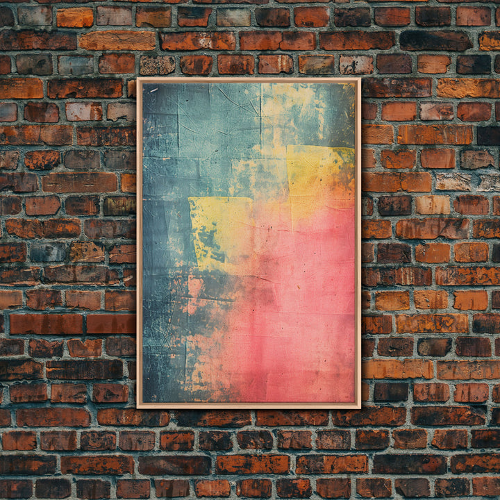 Denim Canvas Print Wall Art, Tie Dye Denim Texture Print On Canvas, Unique Wall Art, Boho Style Art, Minimalist Wall art