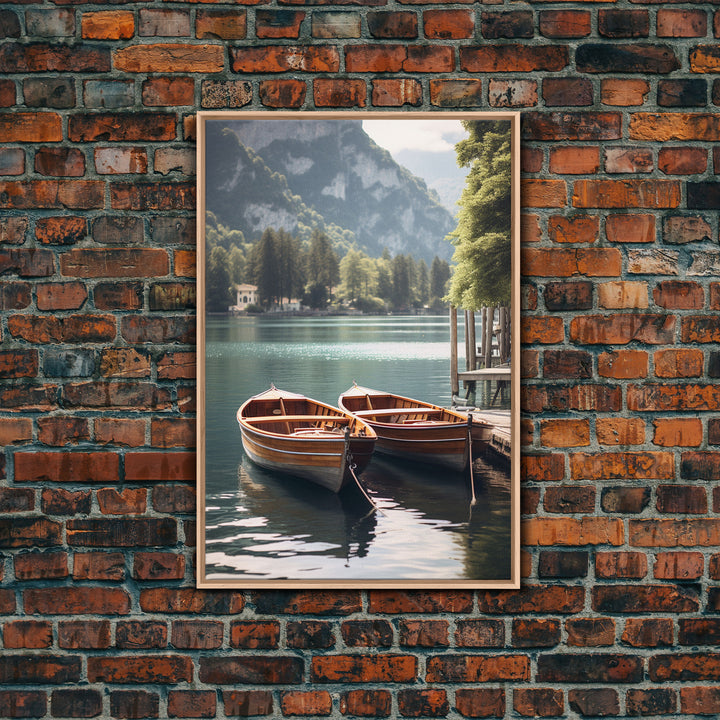 Paddle, Boat, Lake Wall Art, Canvas Print, Wall Hanging, Portrait Art, Lake House Wall Art, Couples Gift, Bookshelf Decor, Nature Print
