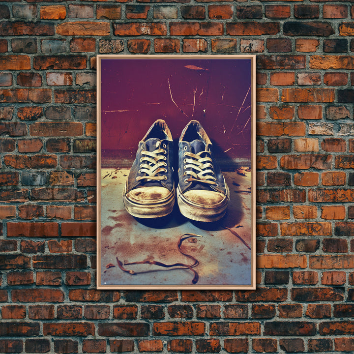 Sneaker Art, Shoe Wall Art, Sneaker Head, Canvas Print, Wall Hanging, Portrait Art, Fashion Wall Art, Gift For Her, Home Wall Decor
