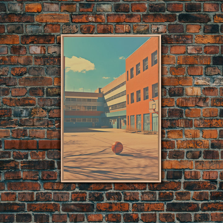 An Abandoned 1970s High School, Photography Print, Framed Canvas Print, Back To School, Liminal Art