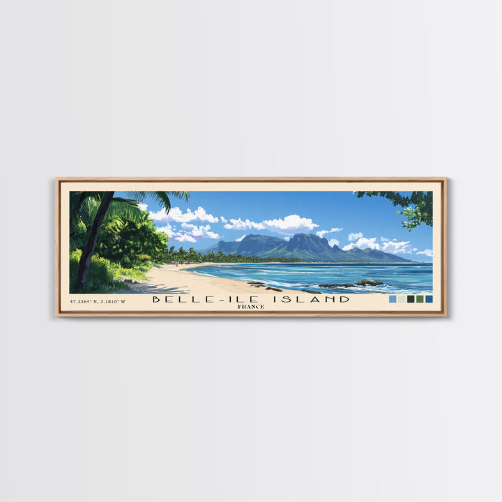 Belle-Ile Island, France Panoramic Print, Vacation Gift, France Wall Art, Vacation Wall Art, Vacatation Memories, Beach Decor, Beach Or Lakehouse Art