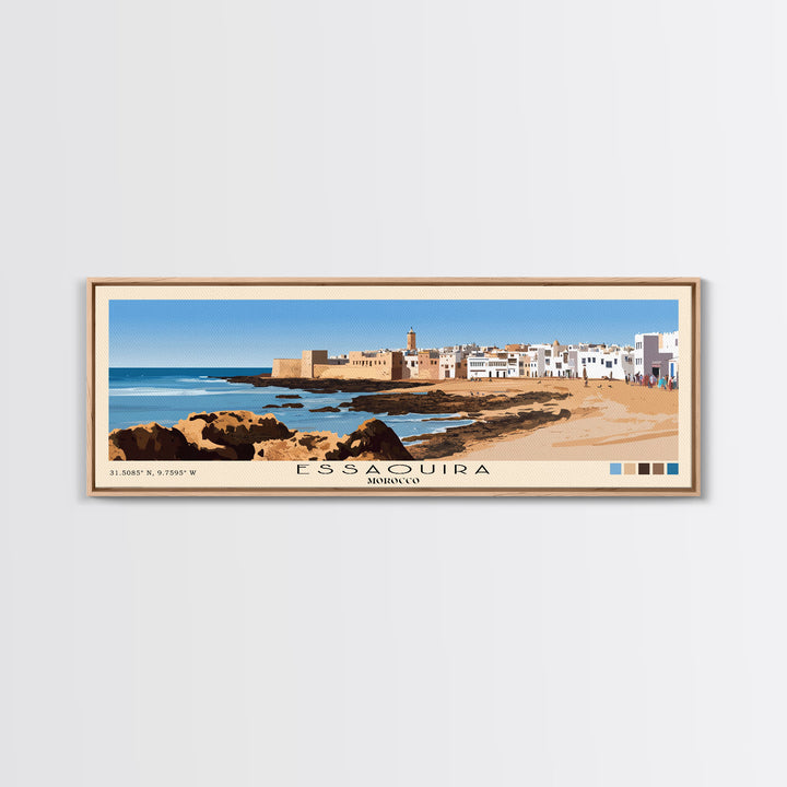 Essaouira, Morocco Panoramic Print, Vacation Gift, Morocco Wall Art, Vacation Wall Art, Vacatation Memories, Beach Decor, Beach Or Lakehouse Art