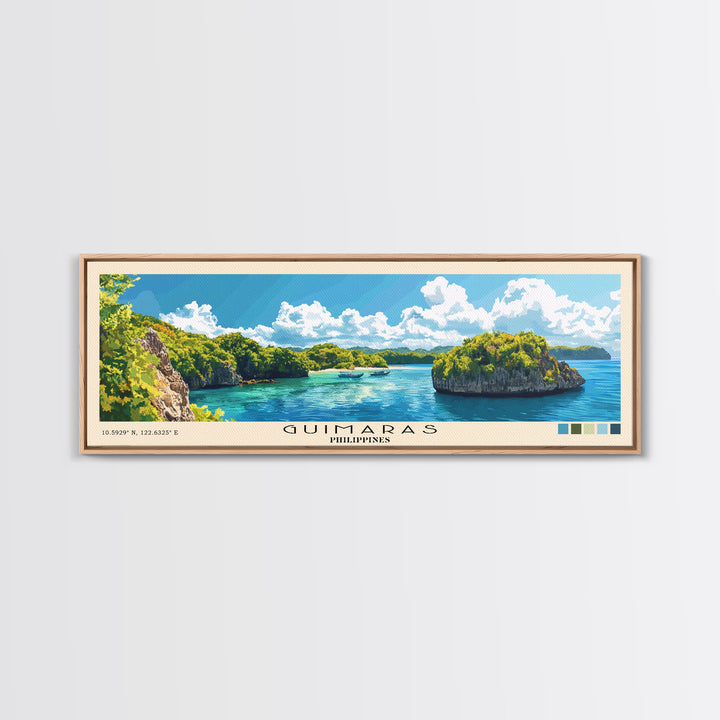Guimaras, Philippines Panoramic Print, Vacation Gift, Philippines Wall Art, Vacation Wall Art, Vacatation Memories, Beach Decor, Beach Or Lakehouse Art