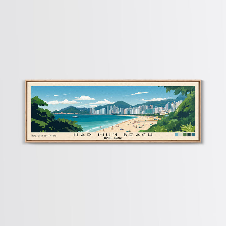 Hap Mun Beach, Hong Kong Panoramic Print, Vacation Gift, Hong Kong Wall Art, Vacation Wall Art, Vacatation Memories, Beach Decor, Beach Or Lakehouse Art
