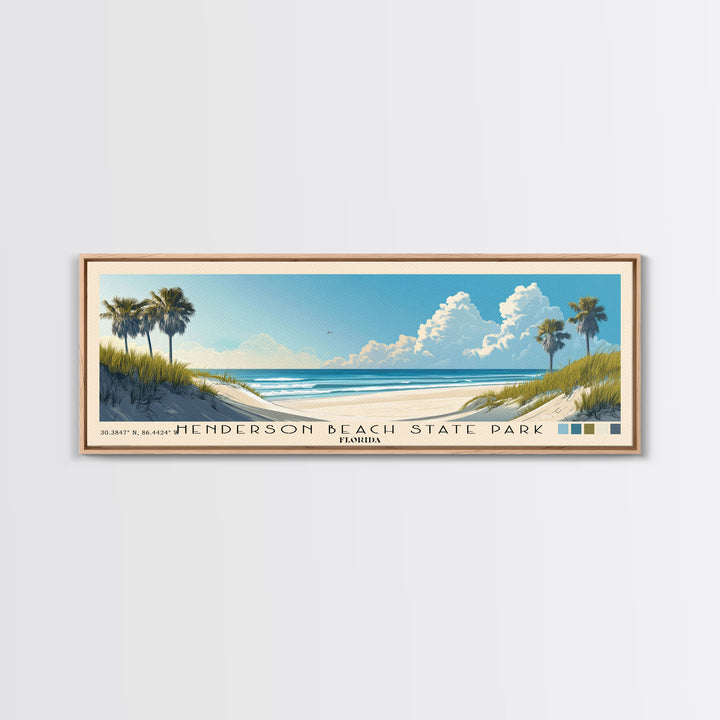 Henderson Beach State Park, Florida Panoramic Print, Vacation Gift, Florida Wall Art, Vacation Wall Art, Vacatation Memories, Beach Decor, Beach Or Lakehouse Art