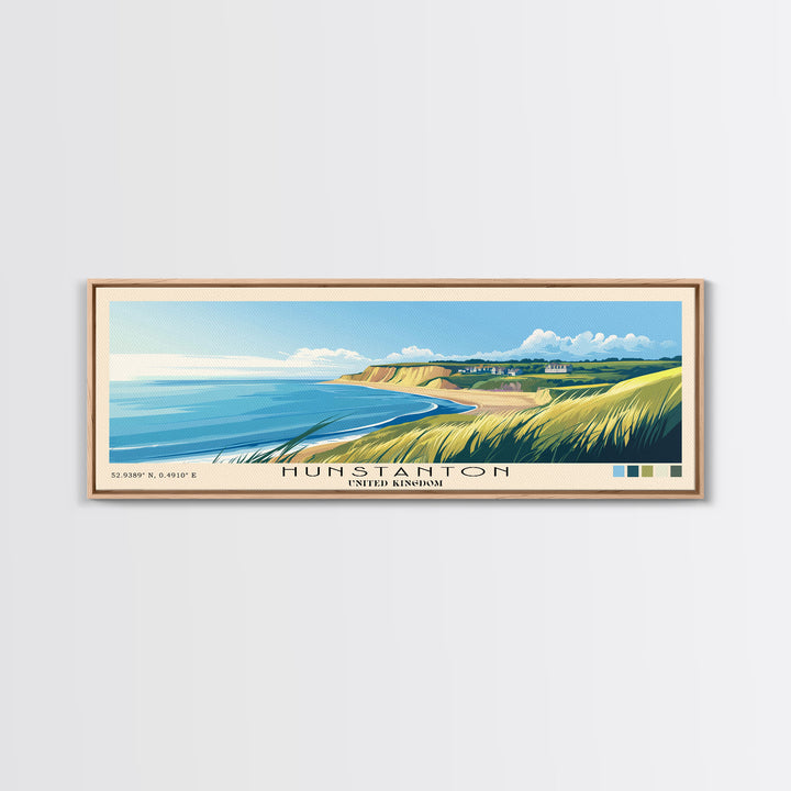 Hunstanton, United Kingdom Panoramic Print, Vacation Gift, United Kingdom Wall Art, Vacation Wall Art, Vacatation Memories, Beach Decor, Beach Or Lakehouse Art